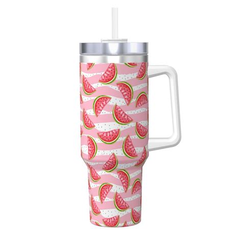 Haiem Sweet Watermelon Printed Oz Ice Bully With Handle Portable For Hot Cold Drinks