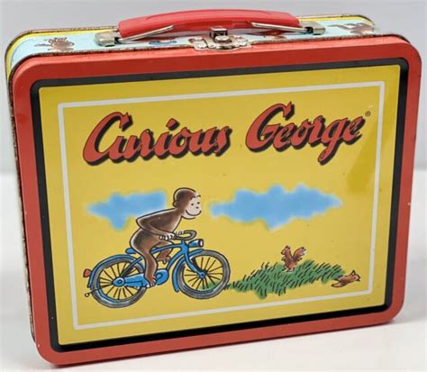 Limited Edition Curious George Metal Lunch Box Collectible Tin Tote Rare Ebay