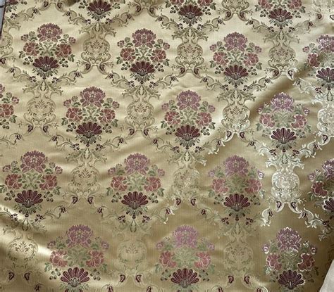 X Cm Royal Pale Gold Baroque Damask Floral Fabric Catawiki