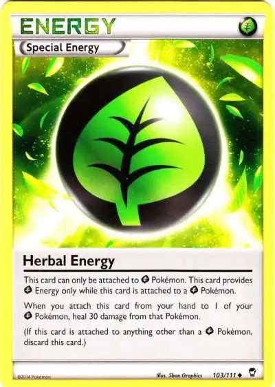 Pokemon X Y Furious Fists Single Card Uncommon Herbal Energy Toywiz