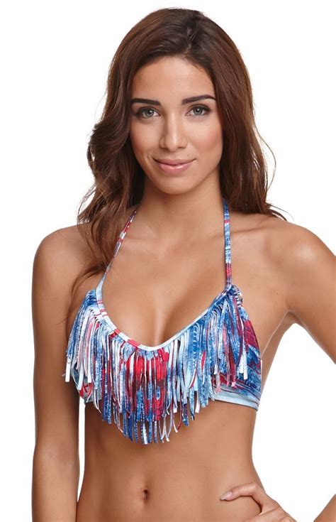 Patriot Color Glory Ibiza Fringe Bikini Top Fringe Bikini Top