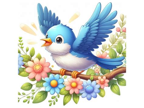 Cute Blue Bird Graphic By Lineart3 · Creative Fabrica