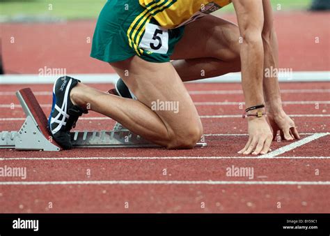 India Delhi 2010 XIX Commonwealth Games Track Event Runner On His