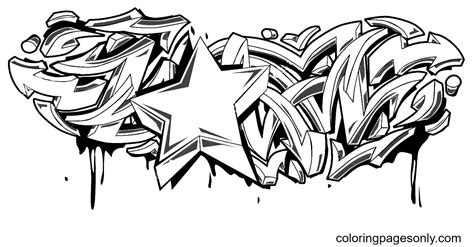 Swag Graffiti Coloring Pages