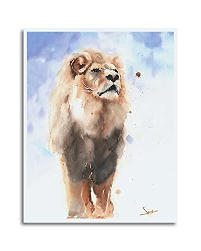 Lion Watercolor Painting