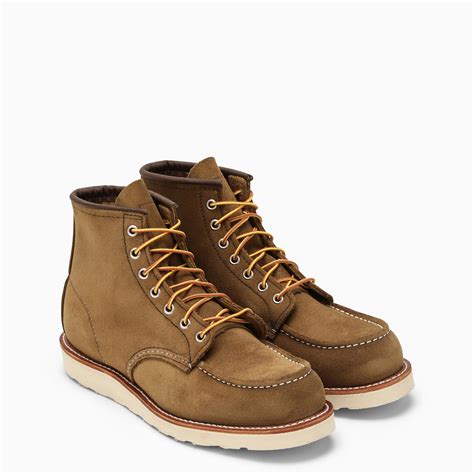 Redwing Classic Moc Olive Suede Boot Thedoublef