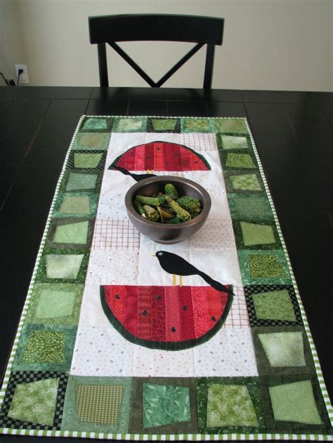 Watermelon Table Runner Table Runners Quilted Table Runners Table