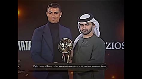 كريستيانو رونالدو يتوج بجائزتين في حفل جوائز جلوب سوكر 👑🐐🎖️ أفضل لاعب