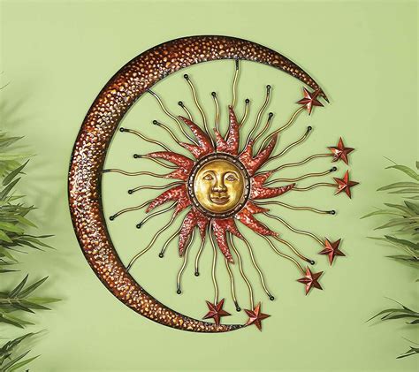 Metal Sun Moon Wall Decor Makes The Room Feel Natural