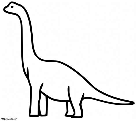 Easy Brachiosaurus coloring page