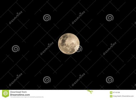 Full Moon On A Clear Sky Stock Photo Image Of Zoomed 97142168