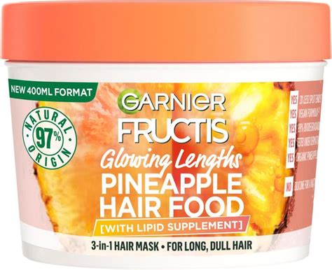 Garnier Fructis Hair Food Pineapple Hiusnaamio Pitkille Hiuksille