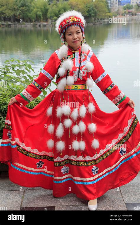 China, Guangxi, Guilin, woman, traditional costume Stock Photo - Alamy