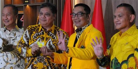 Golkar Tegaskan Meski Ridwan Kamil Gabung Tetap Usung Airlangga Sebagai