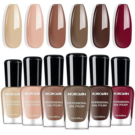 Amazon Morovan Brown Nail Polish Set Nude Nail Polish Kit