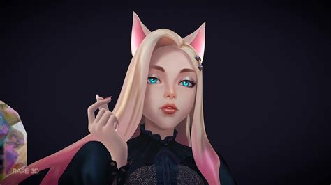 The Baddest Kda Ahri 3d Model Youtube