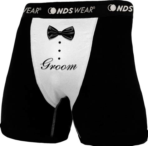 Nds Wear Tuxedo Groom Mens Boxer Brief Underwear Wedding