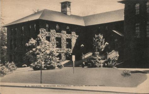 Building, Worcester Polytechnic Institute Massachusetts Postcard