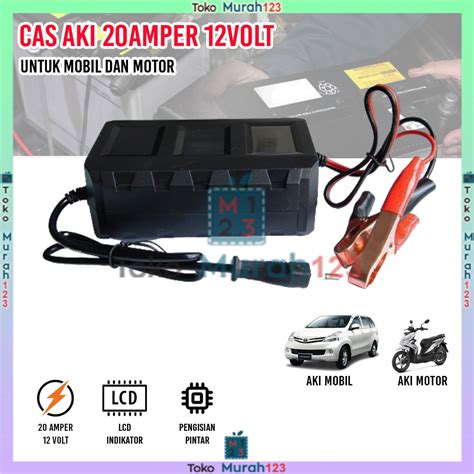 jual promo charger aki warna hitam   otomatis cas aki accu motor