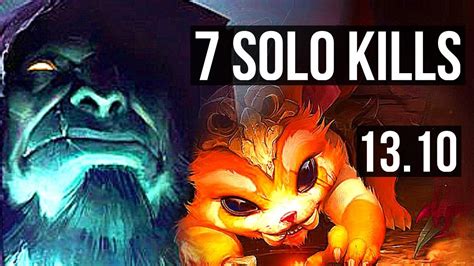 YORICK Vs GNAR TOP 7 Solo Kills 1 6M Mastery 500 Games KR