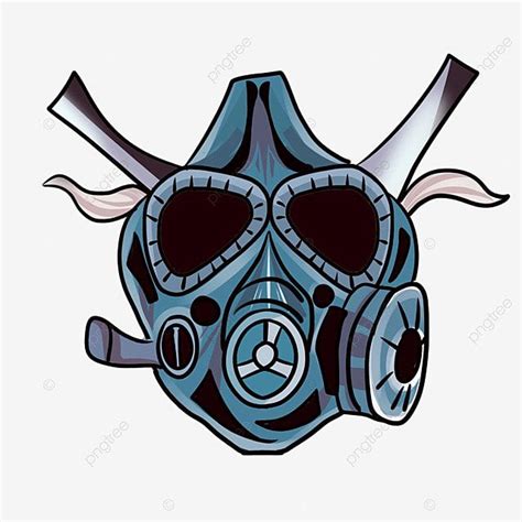 Scout Pubg Mask Png Transparent Blue Cartoon Scout Pubg Game Gas Mask