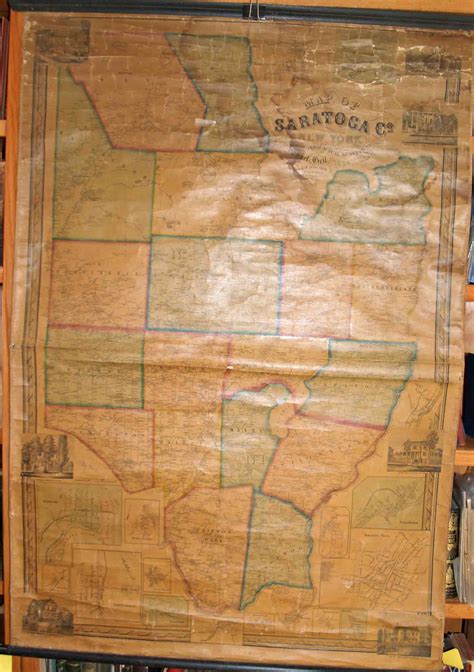 1856 Map of Saratoga County, New York - High Ridge Books, Inc.