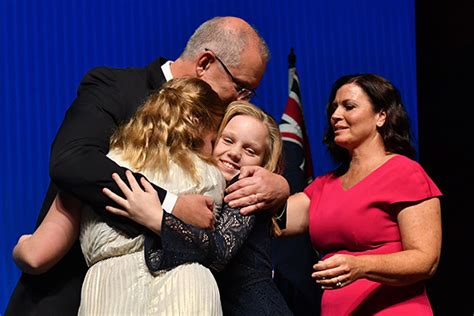 Scott Morrison pays tribute to his family after election victory