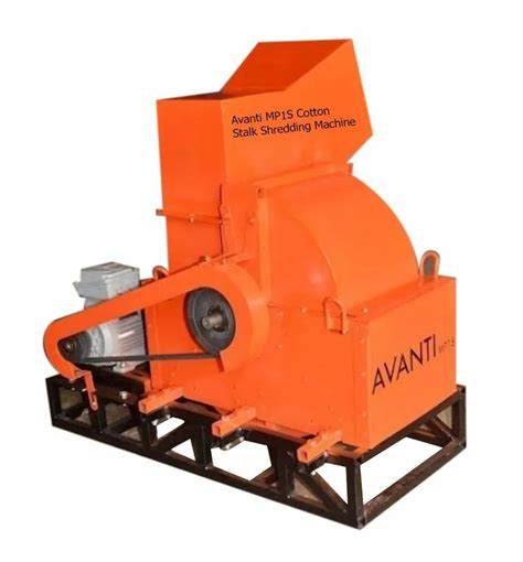 2 Bhp Mild Steel Avanti Mp1s Cotton Stalk Shredding Machine For