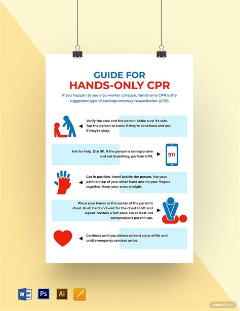 Hands Only CPR Poster Template in Word, Illustrator, Pages, InDesign - Download | Template.net