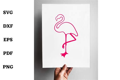 Flamingo Outline SVG Cut file