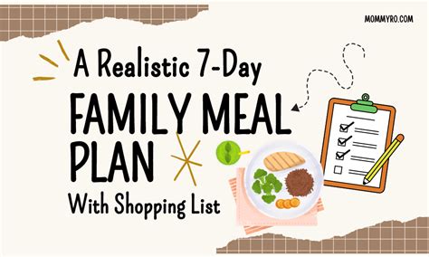 A Realistic 7-Day Family Meal Plan with Shopping List