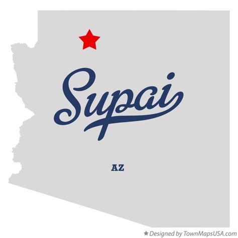 Map of Supai, AZ, Arizona