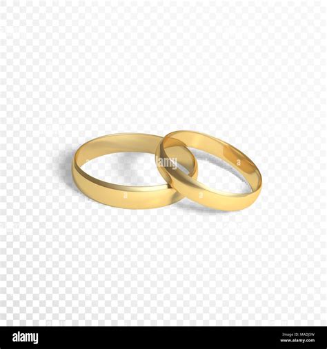 Goldene Ringe Symbol Der Ehe Zwei Goldene Ringe Vector Illustration