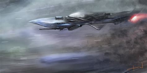 Wallpaper Futuristic Vehicle Airplane Science Fiction Concept Art