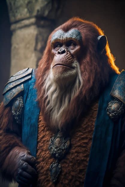 Premium AI Image | A monkey from the movie planet of the apes