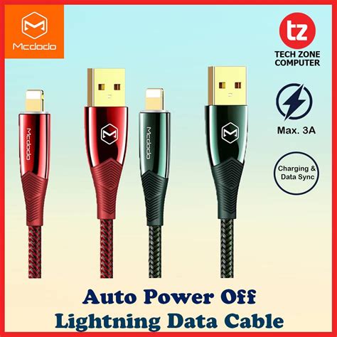 Mcdodo Shark Series A Auto Power Off Recharge Lightning Data Cable