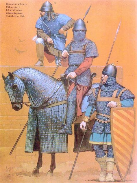 Osprey Illustration Of 14th Century Byzantine Soldiers Rarmsandarmor