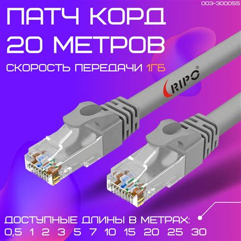 Интернет Кабель 20 Метров купить на OZON по низкой цене