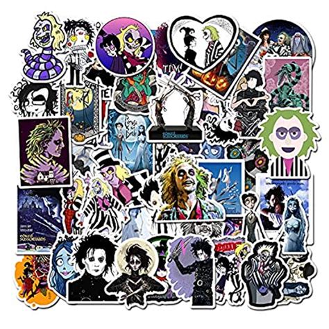 Famous Movies Tim Burton Stickers 50 Packs Stickers For Water Bottles