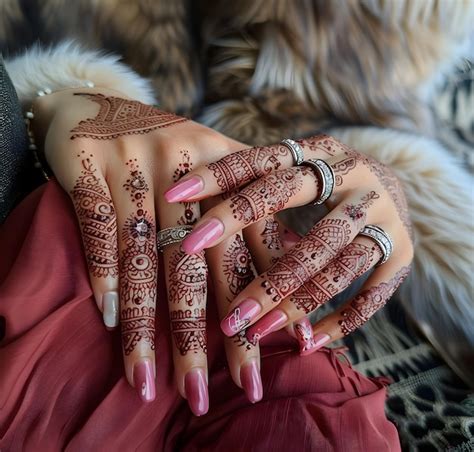 Henna Tattoo Mehndi Design Mehndi Hand Mockup Design Premium Ai