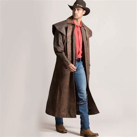 Maverick Brown Leather Duster