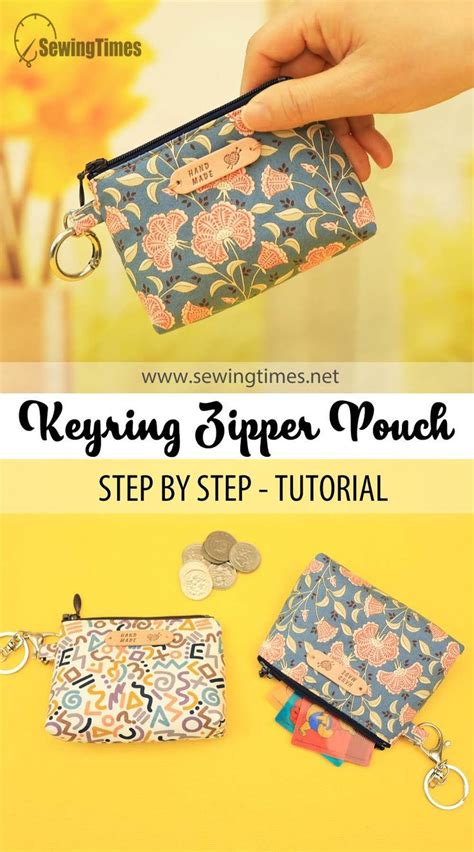 Diy Keyring Zipper Pouch Coin Purse Tutorial Pouch Sewing Purse