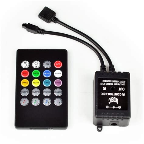 Dc V Keys Sound Sensor Music Ir Remote Led Controller For Rgb