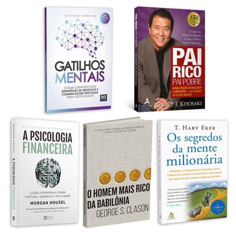 Kit Livros Gatilhos Mentais Psicologia Financeira Homem Mais Rico