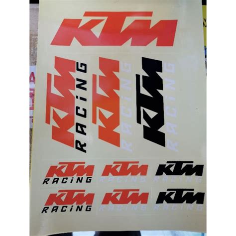 KTM RACING LOGO STICKERS | Shopee Malaysia