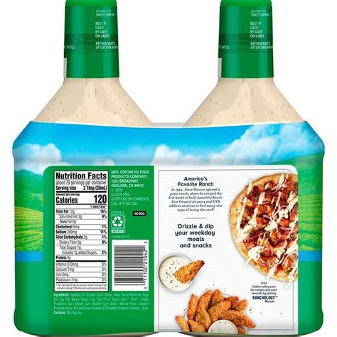 Hidden Valley Original Ranch Homestyle Salad Dressing Gluten Free 40 Fl Oz 2 Count