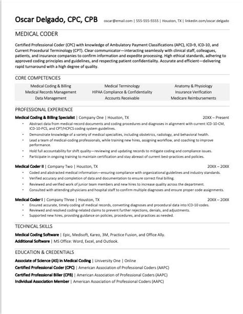 Medical Coder Resume Sample Monster