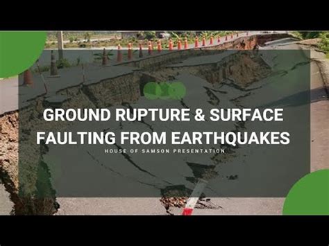 Ground Rupture and Surface Faulting from Earthquakes - YouTube