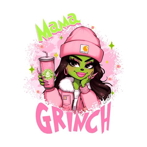 Custom Pink Mama Grinch Christmas Png Festive Holiday Design Wiki Svg