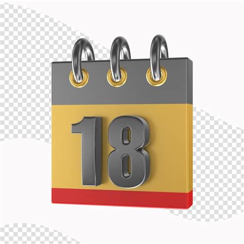 Icono De Calendario Aislado D Render Ilustraci N Archivo Psd Premium